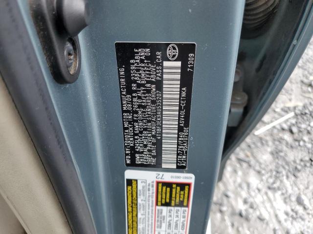 4T1BF3EK9AU535207 - 2010 TOYOTA CAMRY BASE 蓝色 照片 12