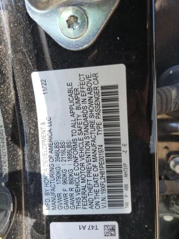 19XFL2H81PE001974 - 2023 HONDA CIVIC SPORT Schwarz Foto 12