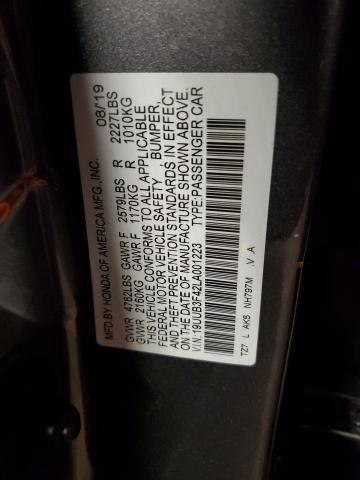 19UUB3F42LA001223 - 2020 ACURA TLX TECHNOLOGY 灰色 照片 12