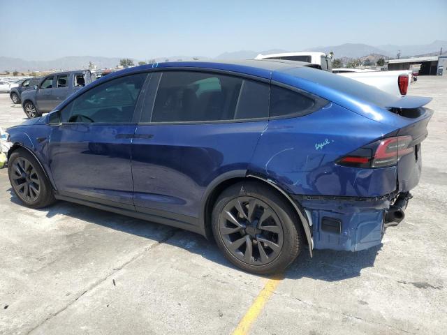 7SAXCDE55NF351175 - 2022 TESLA MODEL X BLUE photo 2