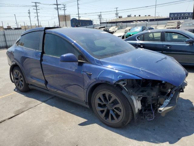 7SAXCDE55NF351175 - 2022 TESLA MODEL X BLUE photo 4