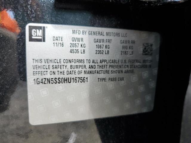 1G4ZN5SS0HU167561 - 2017 BUICK LACROSSE PREFERRED BLACK photo 12