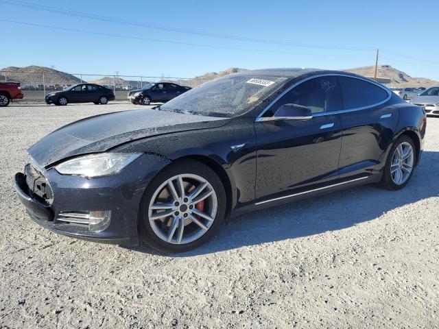 5YJSA1S13EFP51202 - 2014 TESLA MODEL S Սև լուսանկար 1