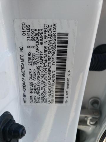 19UUB1F50LA010273 - 2020 ACURA TLX TECHNOLOGY თეთრი ფოტო 12