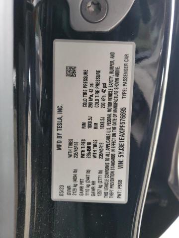 5YJ3E1EAXPF576695 - 2023 TESLA MODEL 3 黑色 照片 13