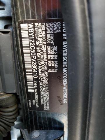 WBY1Z2C50FV286410 - 2015 BMW I3 BEV GRAY photo 12