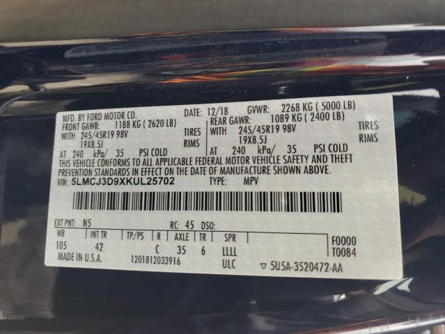 5LMCJ3D9XKUL25702 - 2019 LINCOLN MKC RESERVE ლურჯი ფოტო 13