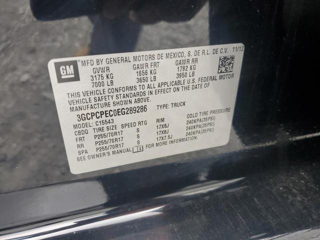 3GCPCPEC0EG289286 - 2014 CHEVROLET SILVERADO C1500 BLACK photo 12