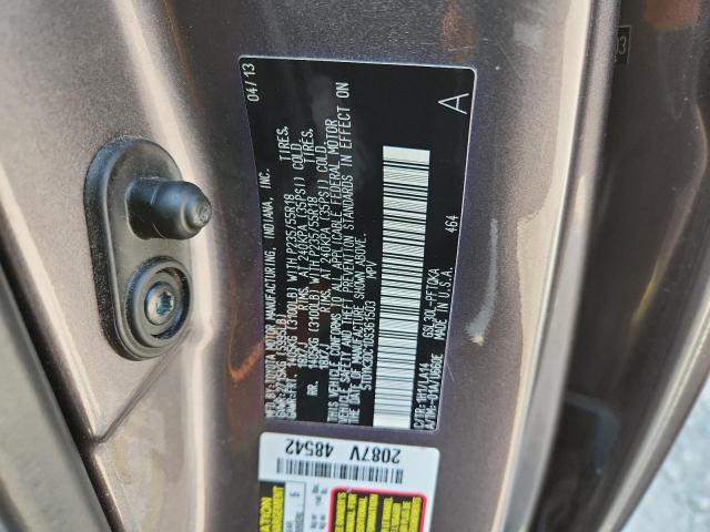 5TDYK3DC1DS361503 - 2013 TOYOTA SIENNA XLE GRAY photo 13