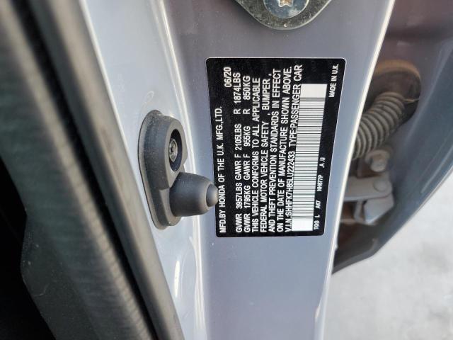 SHHFK7H85LU222433 - 2020 HONDA CIVIC EXL 灰色 照片 13