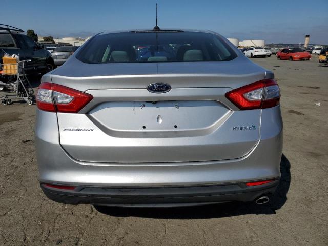 3FA6P0UU0FR138848 - 2015 FORD FUSION S HYBRID SILVER photo 6