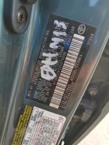 4T1BE32K55U070096 - 2005 TOYT CAMRY LE GREEN photo 12