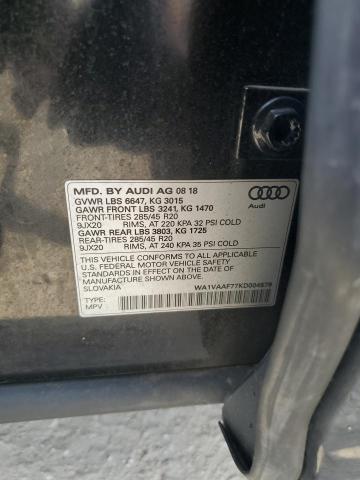 WA1VAAF77KD004579 - 2019 AUDI Q7 PRESTIGE 黑色 照片 13