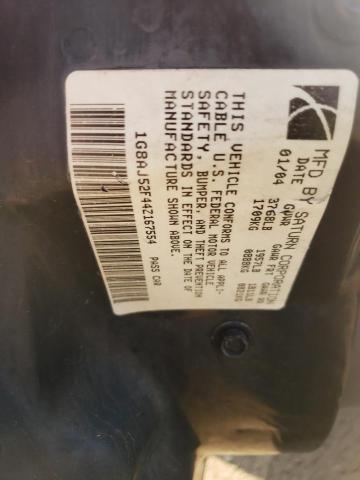 1G8AJ52F44Z167554 - 2004 SATURN ION LEVEL 2 GRAY photo 13