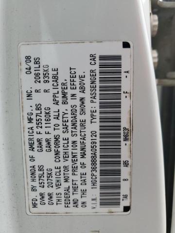 1HGCP36888A059120 - 2008 HONDA ACCORD EXL WHITE photo 13