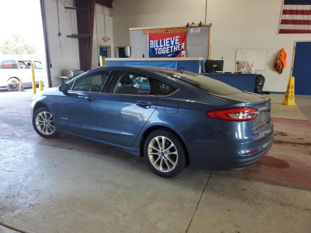 3FA6P0LU9KR129691 - 2019 FORD FUSION SE BLUE photo 2