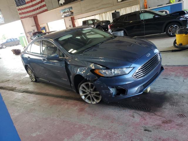 3FA6P0LU9KR129691 - 2019 FORD FUSION SE BLUE photo 4