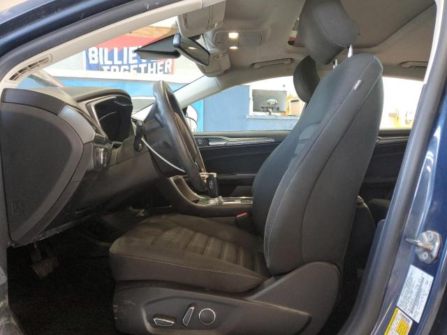 3FA6P0LU9KR129691 - 2019 FORD FUSION SE BLUE photo 7
