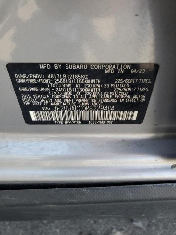 JF2GUADC0R8229484 - 2024 SUBARU CROSSTREK PREMIUM 灰色 照片 12
