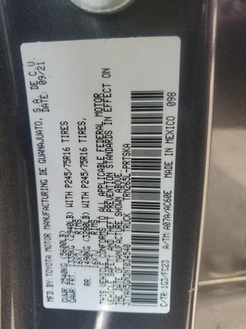 3TYAX5GN3NT034540 - 2022 TOYOTA TACOMA DOUBLE CAB ნაცრისფერი ფოტო 13