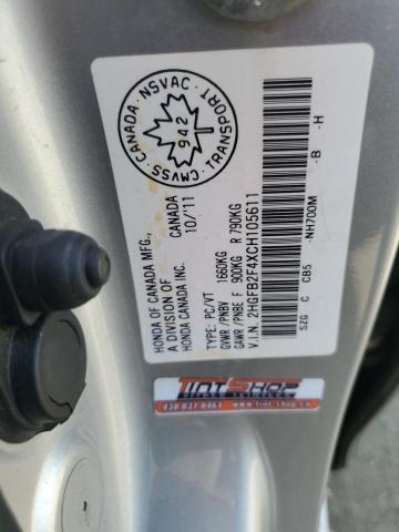 2HGFB2F4XCH105611 - 2012 HONDA CIVIC LX Gümüş foto 13