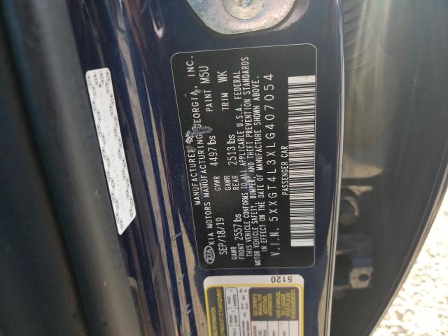 5XXGT4L3XLG407054 - 2020 KIA OPTIMA LX BLUE photo 12