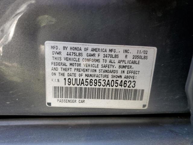 19UUA56953A054623 - 2003 ACURA 3.2TL TYPE-S GRAY photo 12