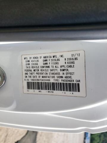 1HGCS2B87CA004486 - 2012 HONDA ACCORD EXL WHITE photo 13