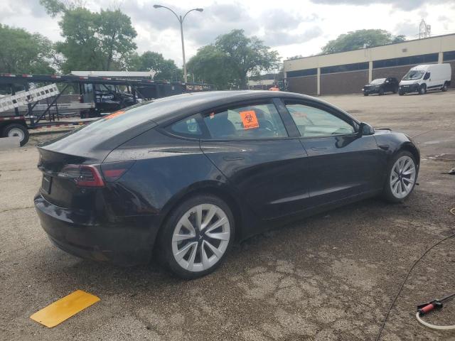 5YJ3E1EA0NF369309 - 2022 TESLA MODEL 3 BLACK photo 3