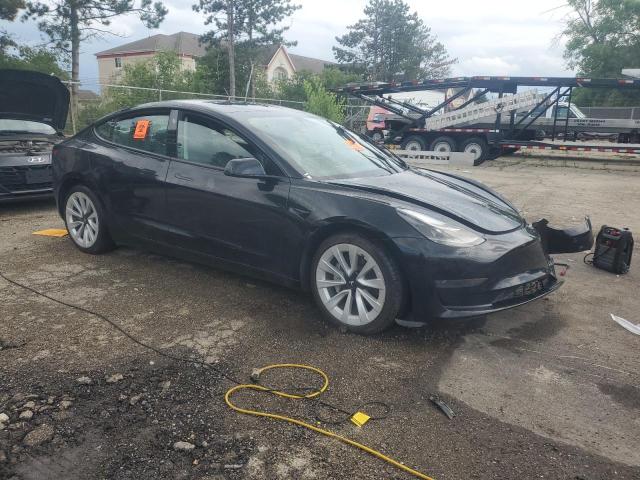 5YJ3E1EA0NF369309 - 2022 TESLA MODEL 3 BLACK photo 4