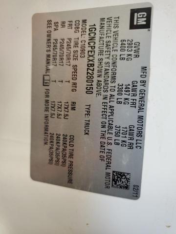 1GCNCPEXXBZ280150 - 2011 CHEVROLET SILVERADO C1500 白色 照片 12