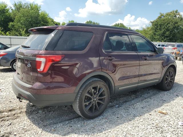 1FM5K7D86KGB02319 - 2019 FORD EXPLORER XLT BURGUNDY photo 3