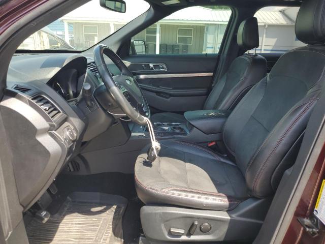 1FM5K7D86KGB02319 - 2019 FORD EXPLORER XLT BURGUNDY photo 7