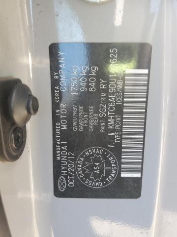 KMHTC6AE9DU118625 - 2013 HYUNDAI VELOSTER TURBO GRAY photo 12