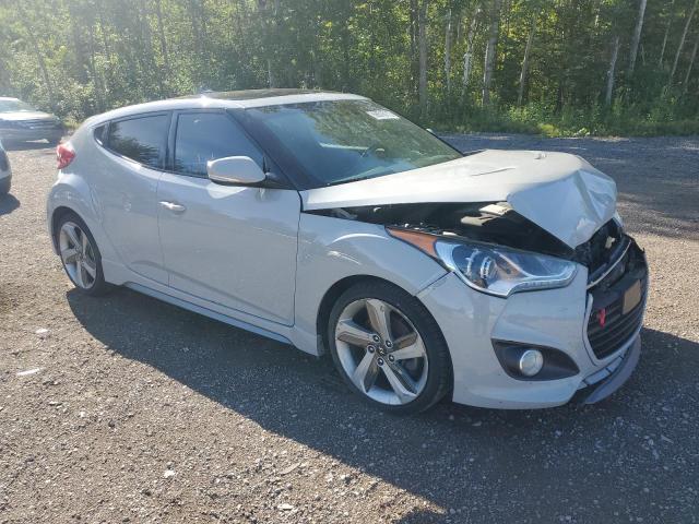 KMHTC6AE9DU118625 - 2013 HYUNDAI VELOSTER TURBO GRAY photo 4