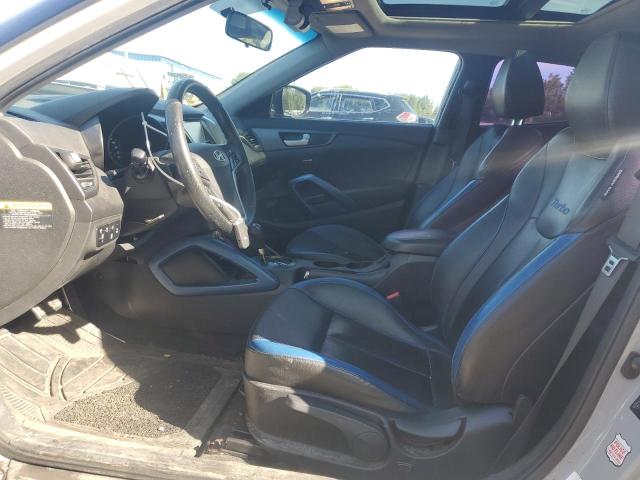 KMHTC6AE9DU118625 - 2013 HYUNDAI VELOSTER TURBO GRAY photo 7