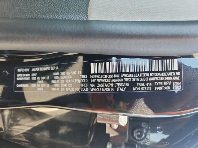 ZASFAKPN1J7B83185 - 2018 ALFA ROMEO STELVIO SPORT 黑色 照片 14