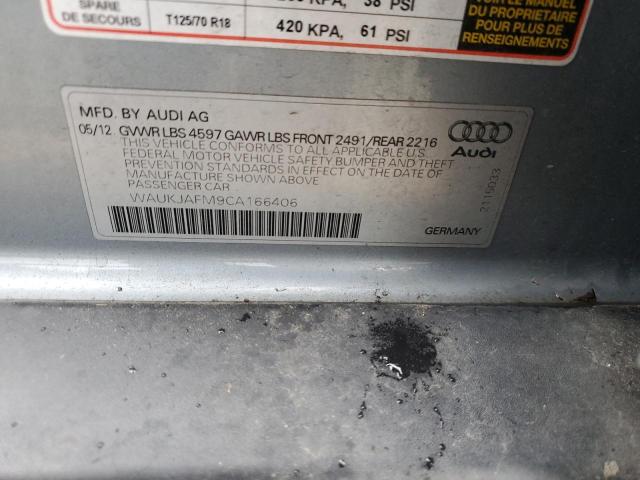 WAUKJAFM9CA166406 - 2012 AUDI A3 PREMIUM PLUS SILVER photo 12