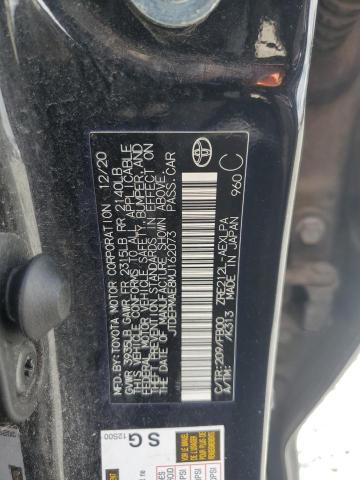 JTDEPMAE8MJ162073 - 2021 TOYOTA COROLLA LE BLACK photo 13