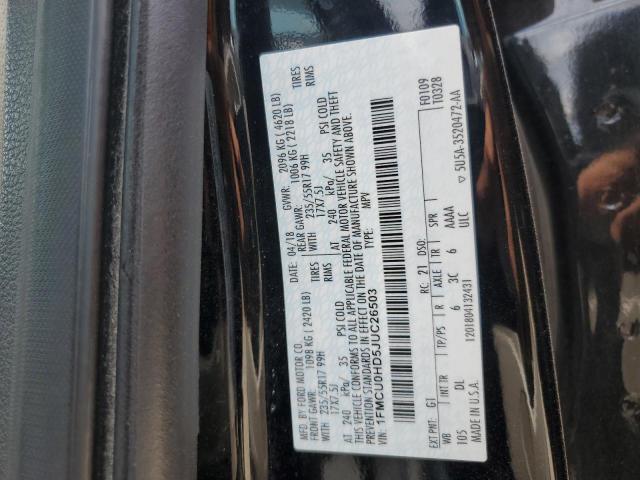 1FMCU0HD5JUC26503 - 2018 FORD ESCAPE SEL BLACK photo 13