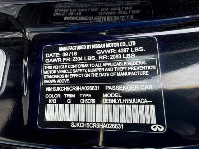 SJKCH5CR9HA026631 - 2017 INFINITI QX30 BASE 黑色 照片 9