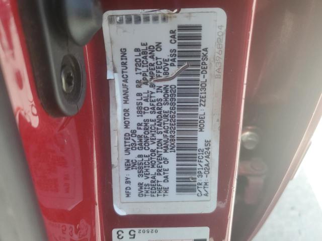 1NXBR32E26Z689920 - 2006 TOYOTA COROLLA CE Narıncı foto 12