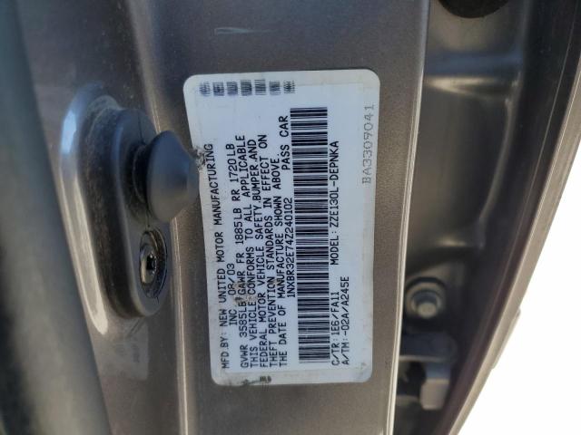 1NXBR32E74Z240102 - 2004 TOYOTA COROLLA CE GRAY photo 13