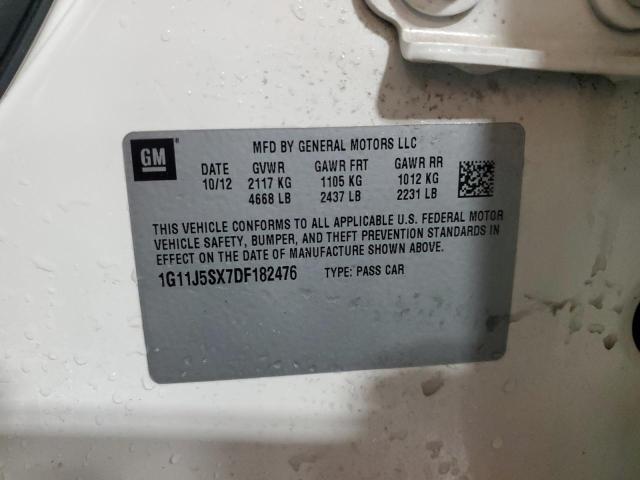 1G11J5SX7DF182476 - 2013 CHEVROLET MALIBU LTZ WHITE photo 12