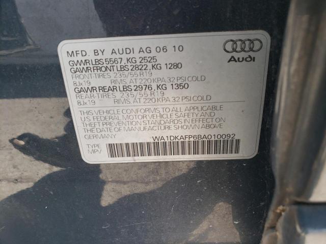 WA1DKAFP6BA010092 - 2011 AUDI Q5 PREMIUM PLUS 灰色 照片 12