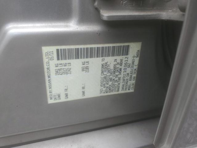 1N4AL2AP2CC103612 - 2012 NISSAN ALTIMA BASE თაფლისფერი ფოტო 12