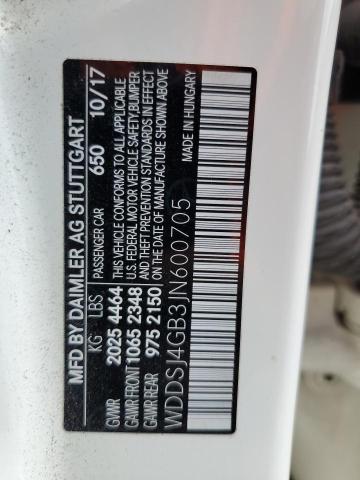 WDDSJ4GB3JN600705 - 2018 MERCEDES-BENZ CLA 250 4MATIC WHITE photo 12