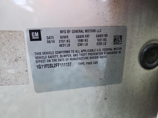 1G11F5SL2FF111137 - 2015 CHEVROLET MALIBU LTZ BEIGE photo 12