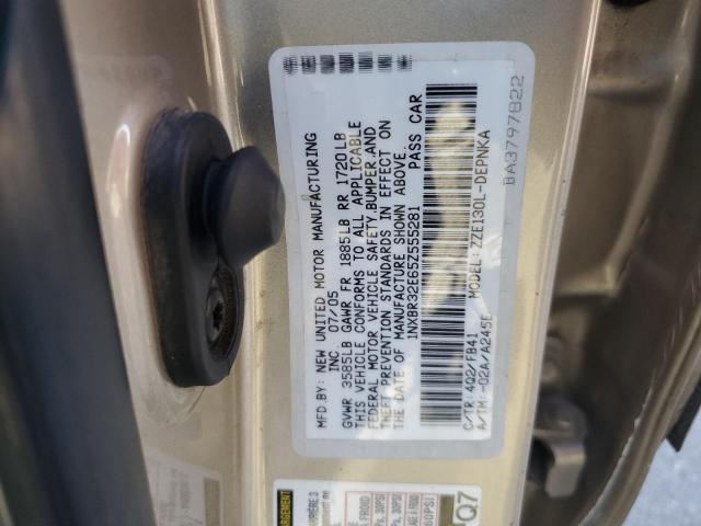 1NXBR32E65Z555281 - 2005 TOYOTA COROLLA CE 金色 照片 12