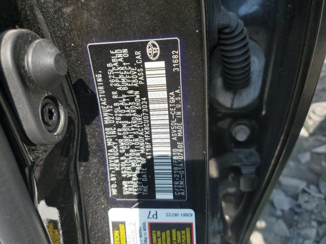 4T1BF1FK8CU073034 - 2012 TOYOTA CAMRY BASE Qara foto 12